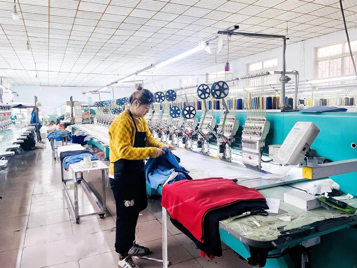 SILAMON embroidery production line