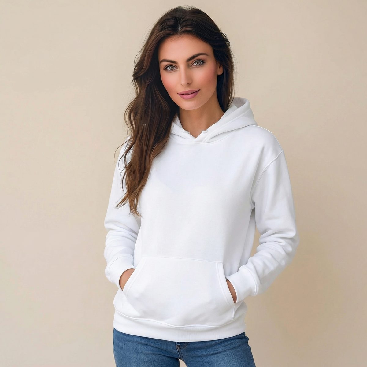 White pullover hoodie - SILAMON